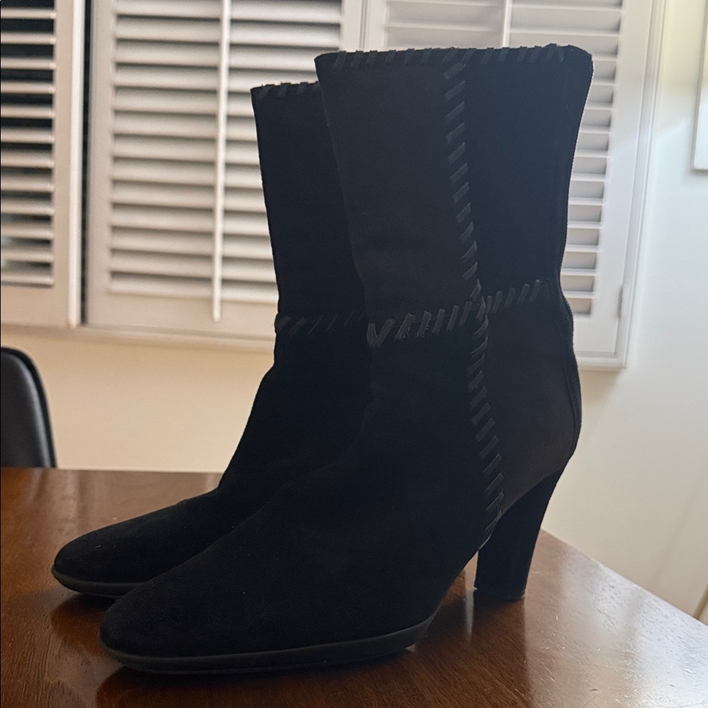 Aquatalia Suede Heel Women's Boots - Picture 2 of 5